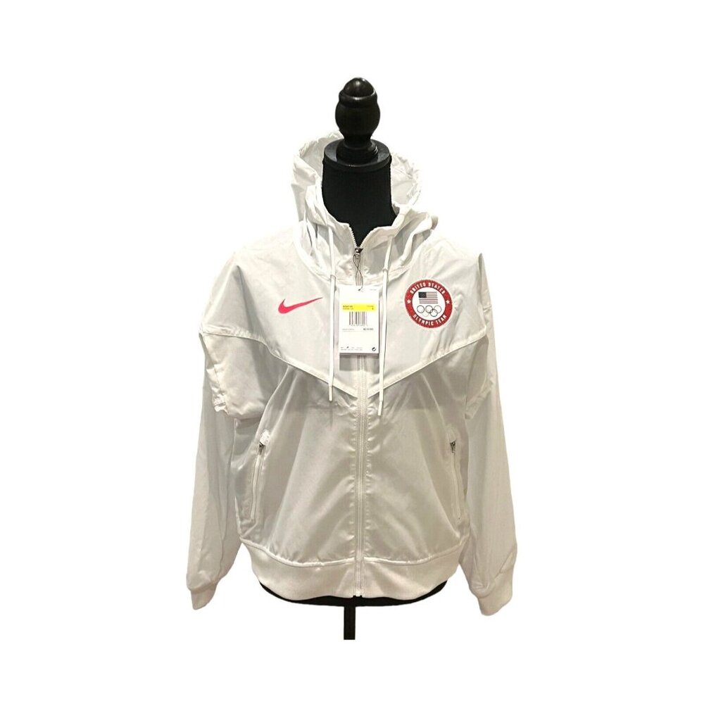 Nike USA Olympic Team Windrunner Training Jacket White Women's Size Small NWT